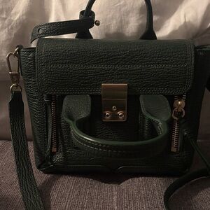 3.1 Phillip Lim Forest Green Leather Pashli Bag